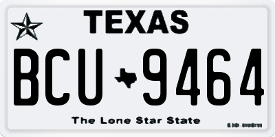 TX license plate BCU9464