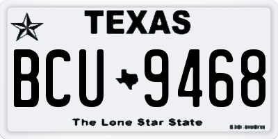 TX license plate BCU9468