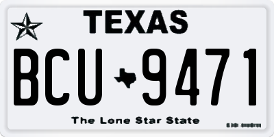 TX license plate BCU9471
