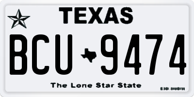 TX license plate BCU9474