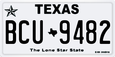 TX license plate BCU9482