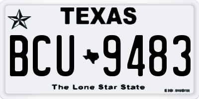 TX license plate BCU9483