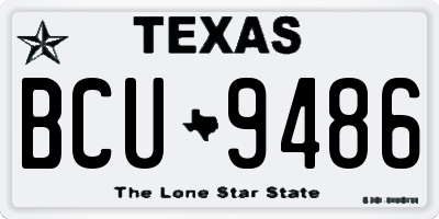 TX license plate BCU9486