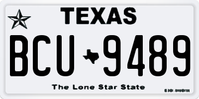 TX license plate BCU9489