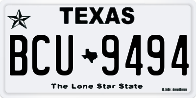 TX license plate BCU9494