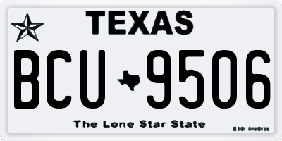 TX license plate BCU9506