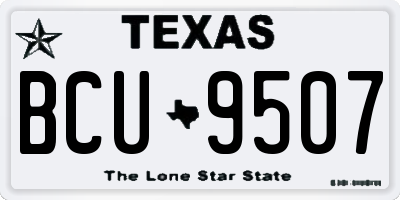 TX license plate BCU9507
