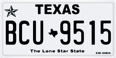 TX license plate BCU9515