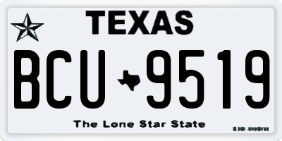 TX license plate BCU9519