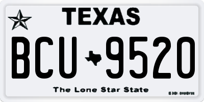 TX license plate BCU9520