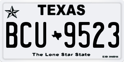 TX license plate BCU9523