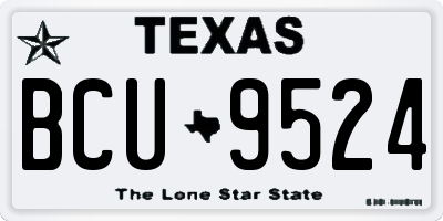 TX license plate BCU9524