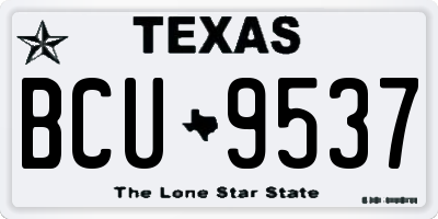 TX license plate BCU9537