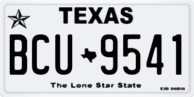 TX license plate BCU9541