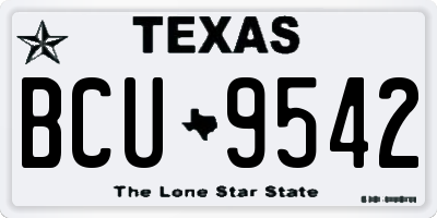 TX license plate BCU9542
