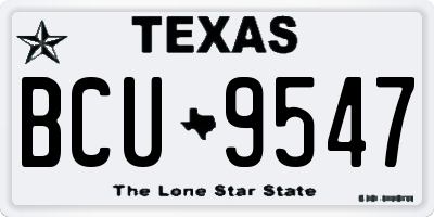TX license plate BCU9547