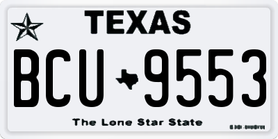 TX license plate BCU9553