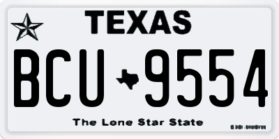 TX license plate BCU9554