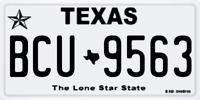 TX license plate BCU9563