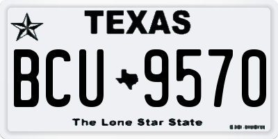 TX license plate BCU9570