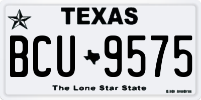 TX license plate BCU9575