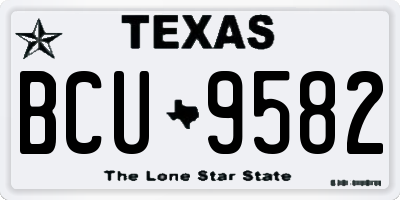 TX license plate BCU9582