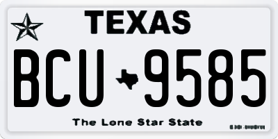 TX license plate BCU9585