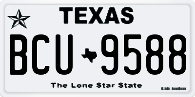 TX license plate BCU9588