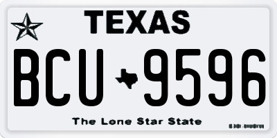 TX license plate BCU9596