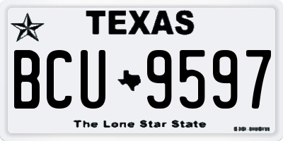 TX license plate BCU9597