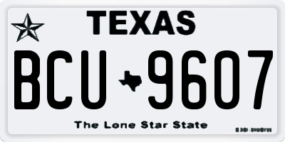 TX license plate BCU9607