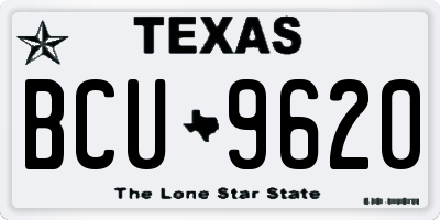 TX license plate BCU9620