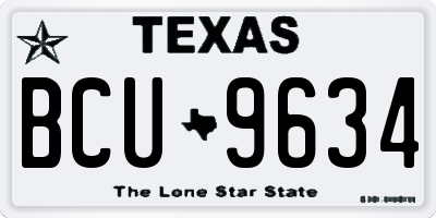 TX license plate BCU9634