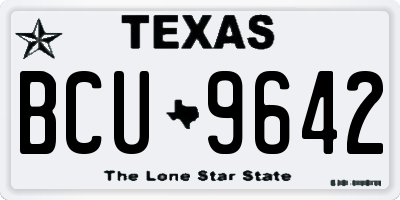 TX license plate BCU9642