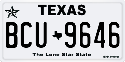 TX license plate BCU9646