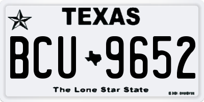 TX license plate BCU9652