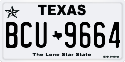 TX license plate BCU9664