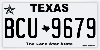 TX license plate BCU9679