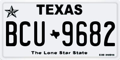 TX license plate BCU9682