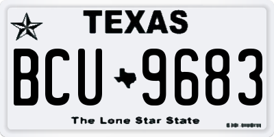 TX license plate BCU9683