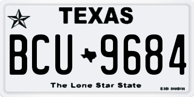TX license plate BCU9684