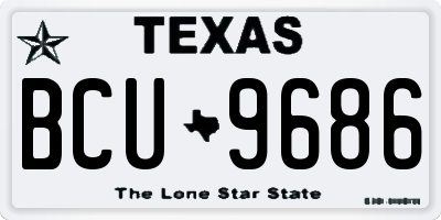 TX license plate BCU9686