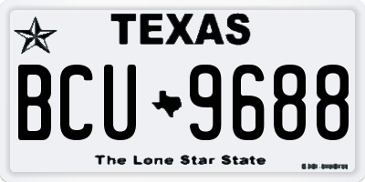 TX license plate BCU9688