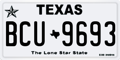 TX license plate BCU9693