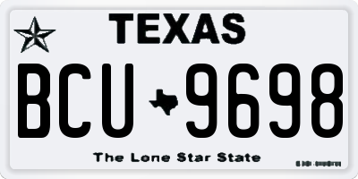 TX license plate BCU9698