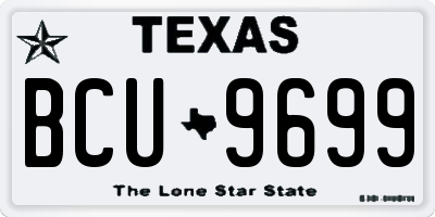 TX license plate BCU9699