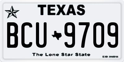 TX license plate BCU9709