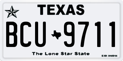 TX license plate BCU9711