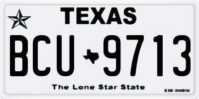 TX license plate BCU9713