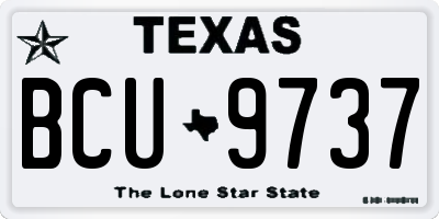 TX license plate BCU9737
